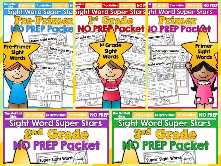 《Sight Words Super Stars》全5册高频词练习册电子版，百度网盘下载！ | 继续淘
