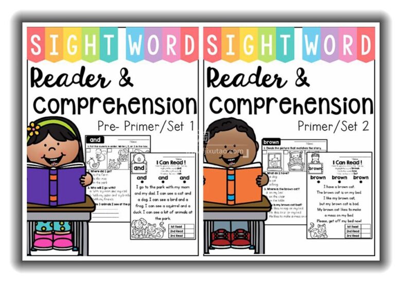 《Sight Word Read Comprehension高频词阅读理解练习册》全3册共200多页，百度网盘下载！ | 继续淘